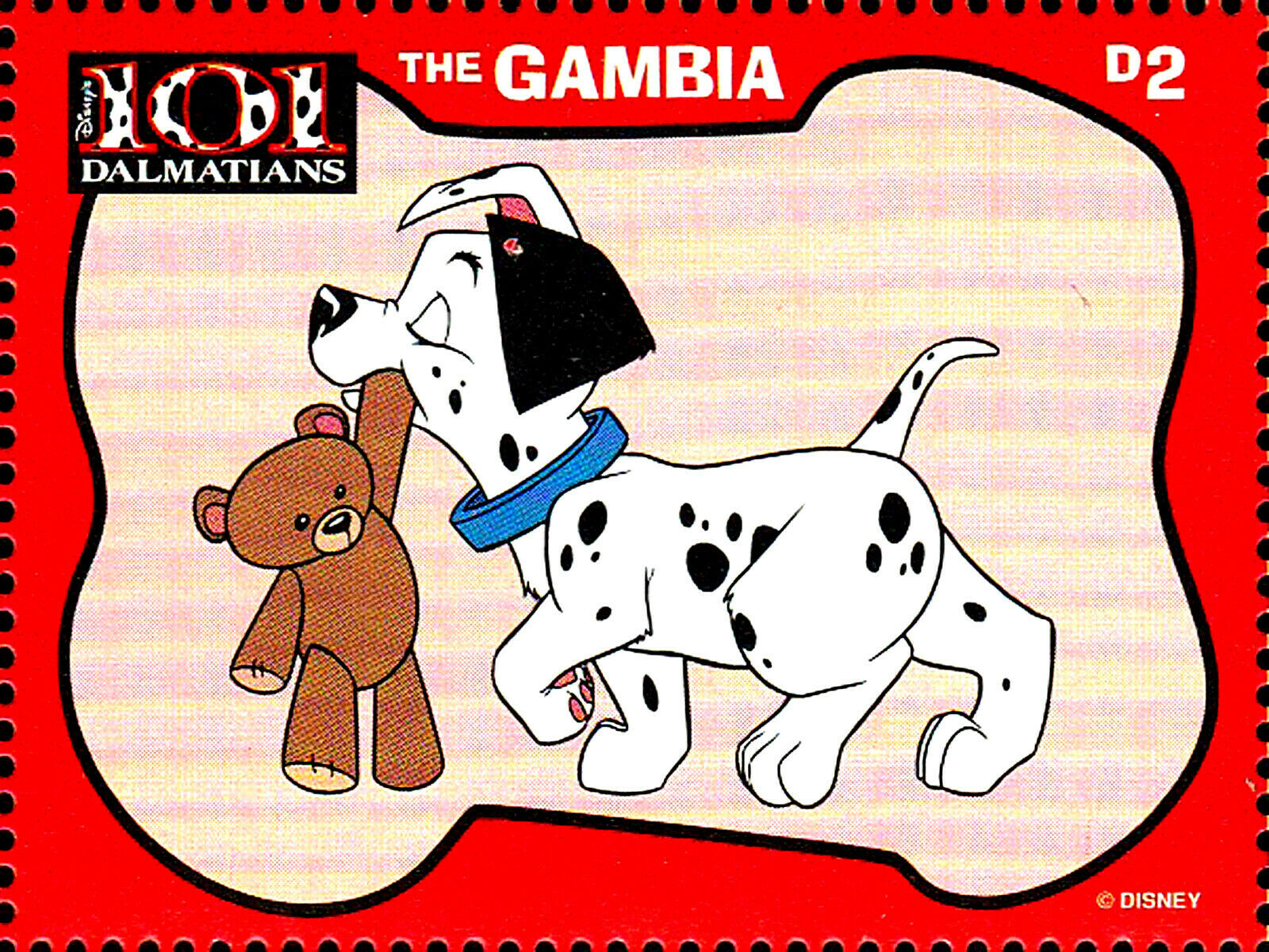 Gambia Postfrisch Mnh Disney Zeichentrick Hund Dalmatiner Bär Teddybär Tier / 29