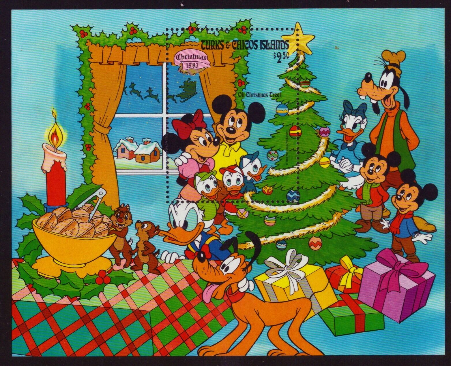Turks- Und Caicos-inseln Walt Disney Weihnachten Block  **/mnh